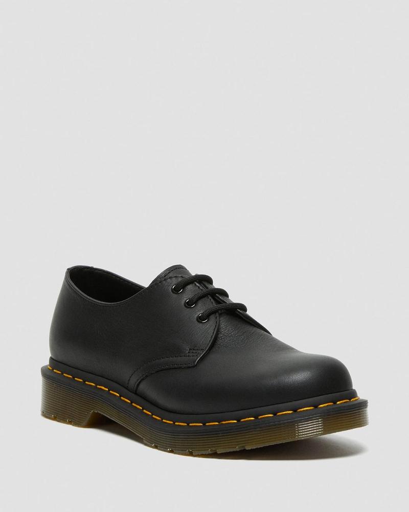 Dr Martens 1461 Virginia Læder Oxford Sko Dame Sort | DK 379BEX